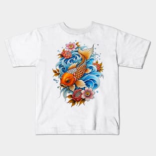 Japanese Koi Fish tattoo Kids T-Shirt